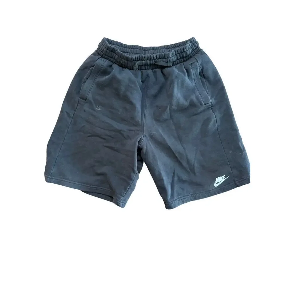 Nike Club Boy's Black Drawstring French Terry Flow Shorts Size XL